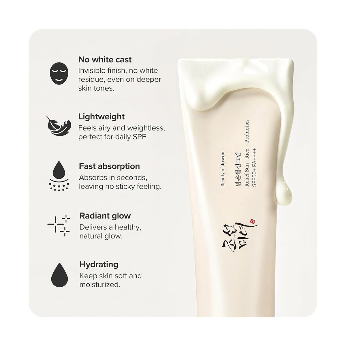 Beauty of Joseon: Relief Sun Reis + Probiotika (LSF50+ PA++++) 50ml